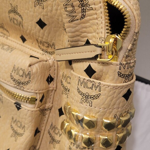 NWT MCM Medium Visetos Side-Stud Backpack - Picture 8 of 8